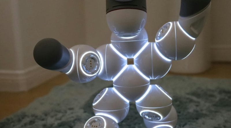 Woman controlling lights using AI smart home app