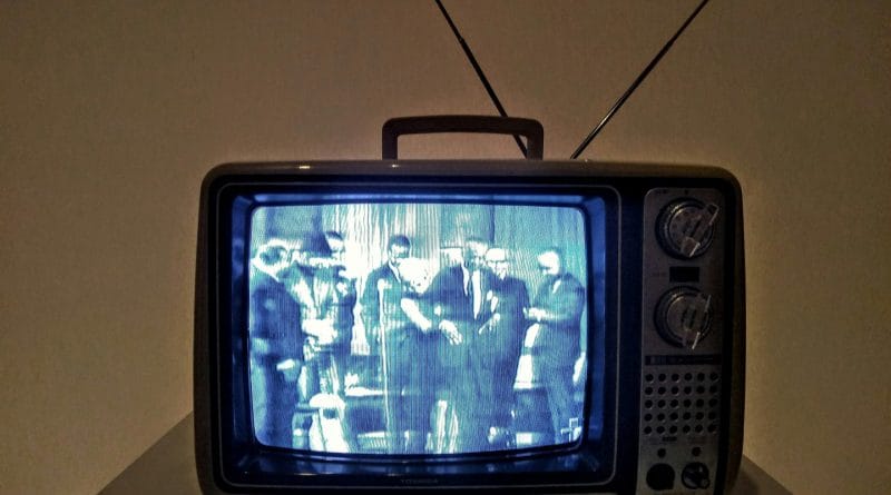 Digital distortion of a politician's face representing deepfake technology